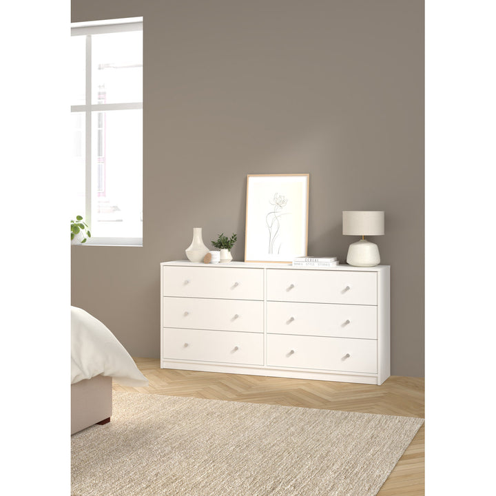 Guilford 6 Drawer 56.34" W Double Dresser Wade Logan® Color: White