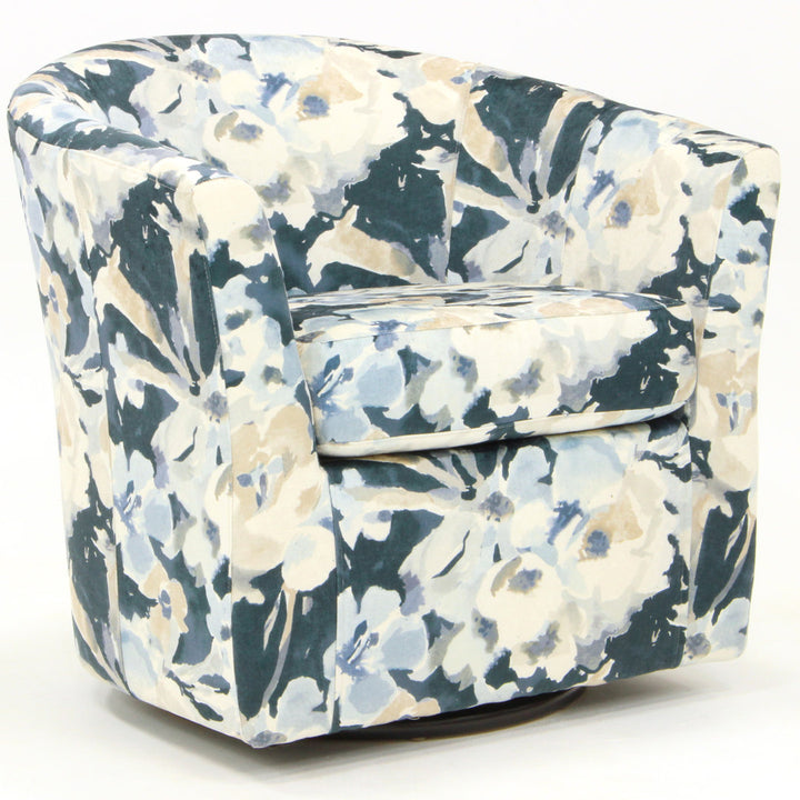 Hansell 31" Swivel Barrel Chair Andover Mills™ Fabric OR Leather Type: Rhiannon Polyester Blend