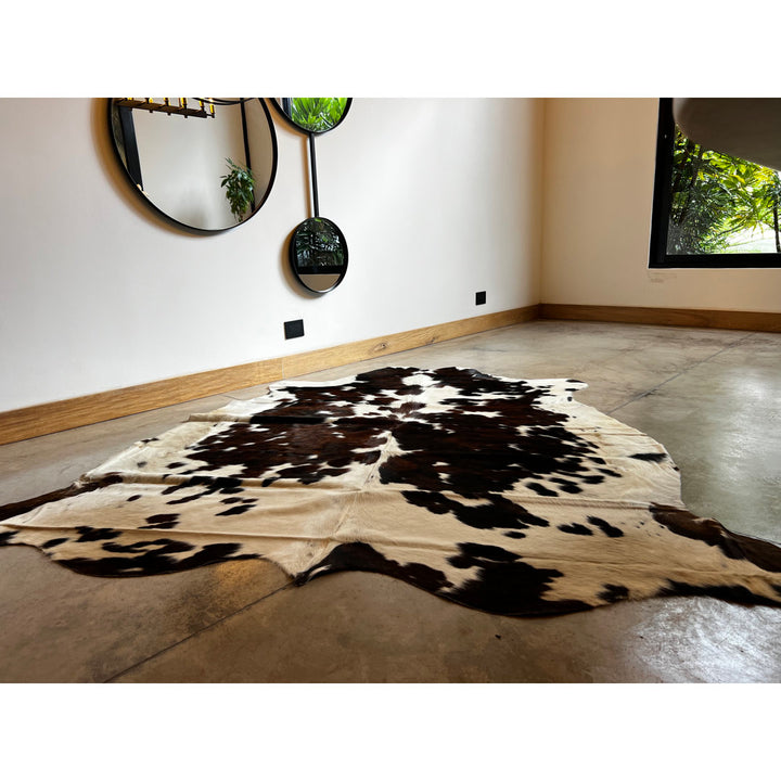 Paladin Handwoven Cowhide Brown/White Area Rug Loon Peak®
