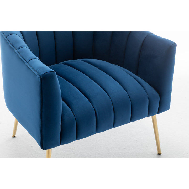 Murrow 28" W Tufted Velvet Armchair Willa Arlo™ Interiors Fabric: Navy Velvet