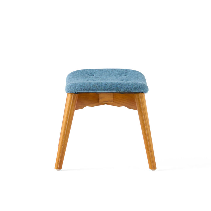 Dayon 68.58Cm Wide Tufted Polyester Lounge Chair and Ottoman George Oliver Fabric: Muted Blue  Polyester Blend