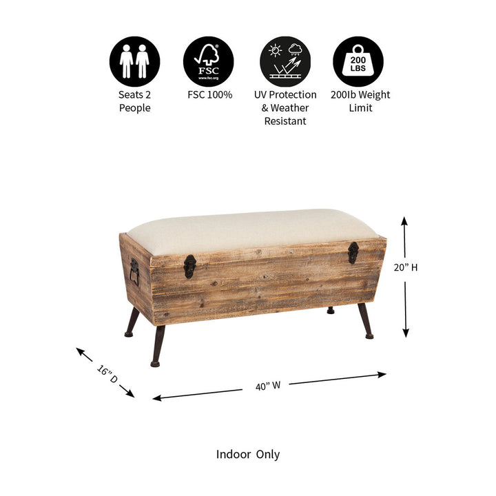 Annie Solid Wood Flip Top Storage Bench Sand & Stable™