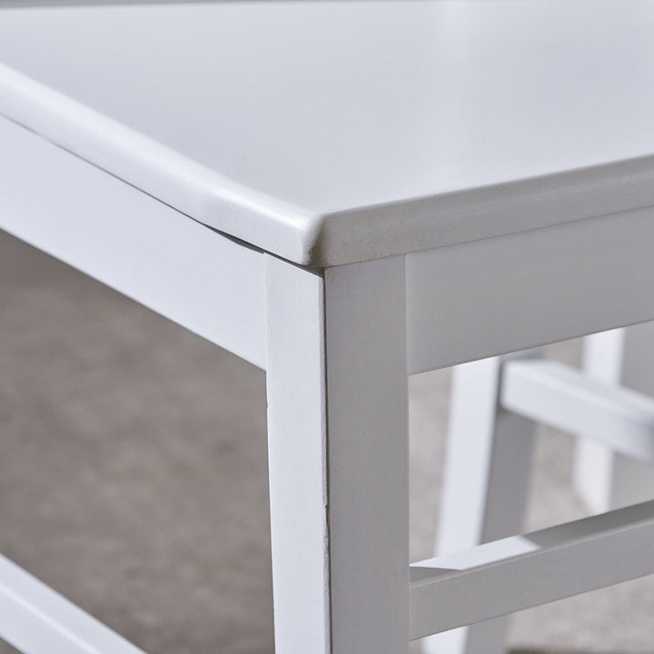 Hitz Solid Wood Cross Back Side Chair (Set of 2) Charlton Home® Color: White