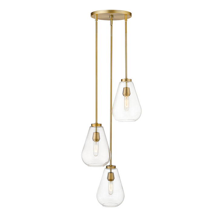 Apollonios 3 - Light Cluster Teardrop Pendant Mercury Row® Finish: Olde Brass