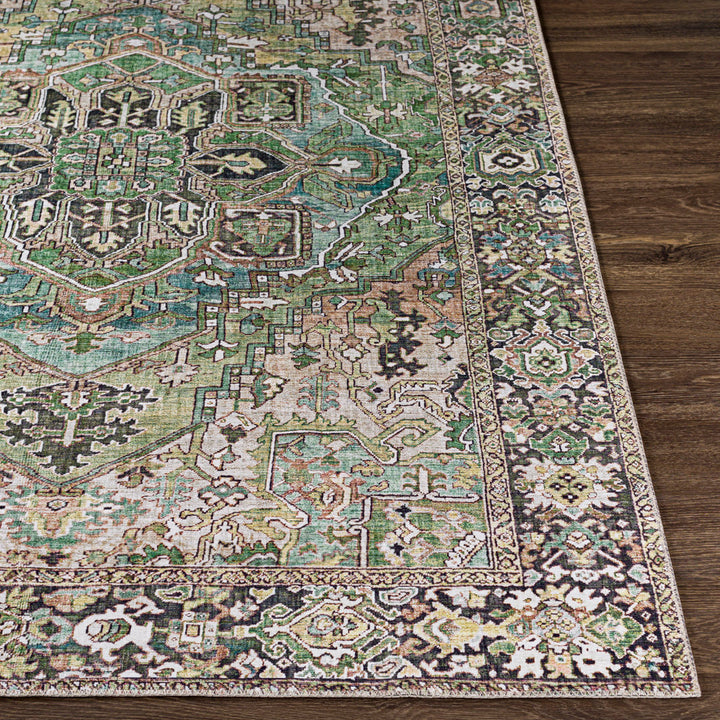 Albion Oriental Black/Green/Ivory Area Rug Mistana™ Rug Size: Rectangle 2'3" x 3'9"