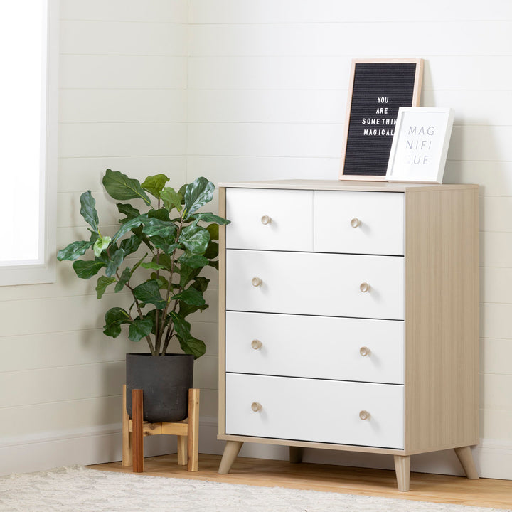 Rafferty Kids 5- Drawer Chest AllModern Color: Soft Elm/Pure White