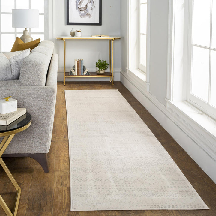 Herrod Machine Woven Gray/Ivory Area Rug Zipcode Design™ Rug Size: Square 7'10"