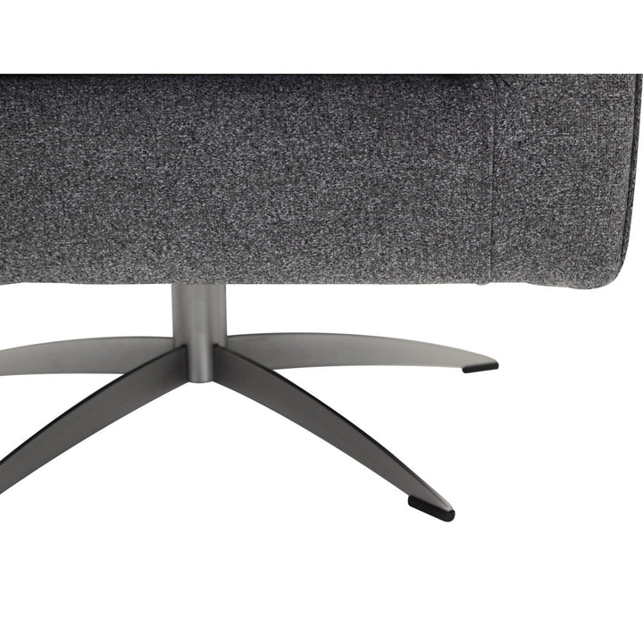 Basilina 26.25" Wide Swivel Armchair Wade Logan® Fabric: Terrace Granite Polyester Blend