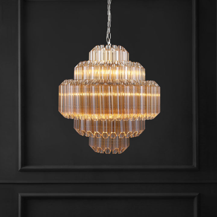 Adaline 9 - Light Crystal Tiered Chandelier Safavieh Couture
