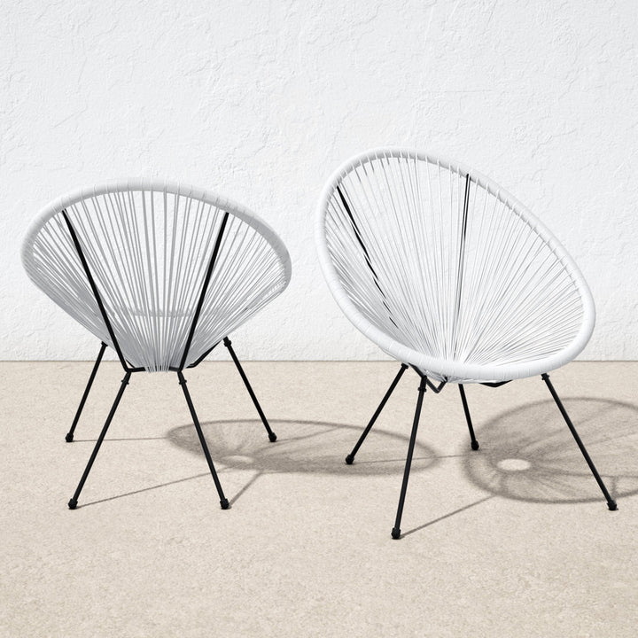 Outdoor Hammock Weave Patio Chair (Set of 2) AllModern Color: White