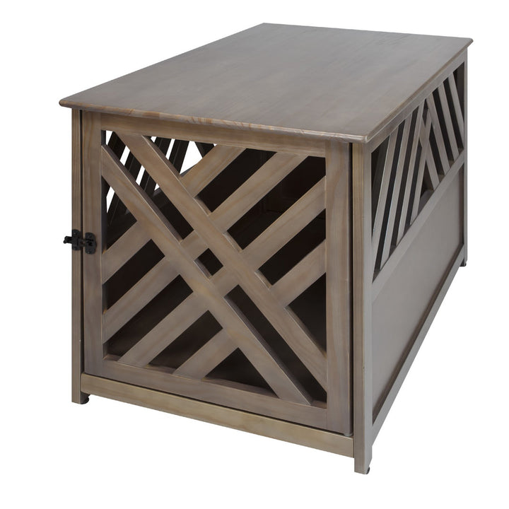 Menzel Modern Lattice Pet Crate Archie & Oscar™ Color: Taupe Gray