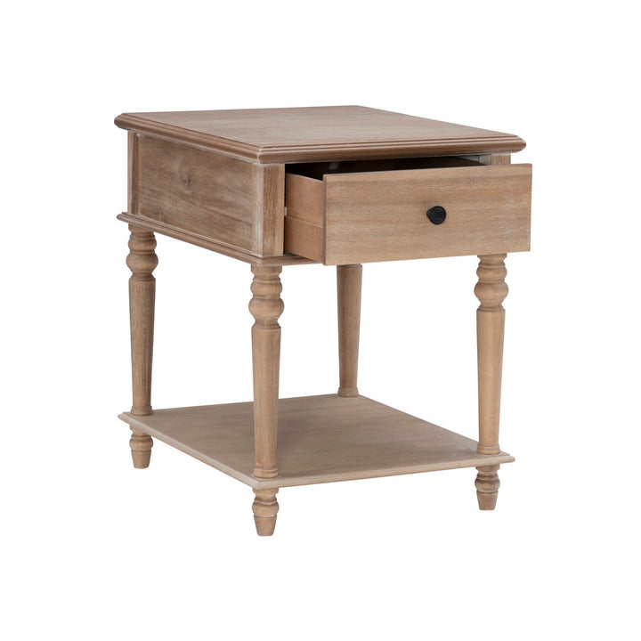 Birkley End Table with Storage Drawer Sand & Stable™ Color: Natural