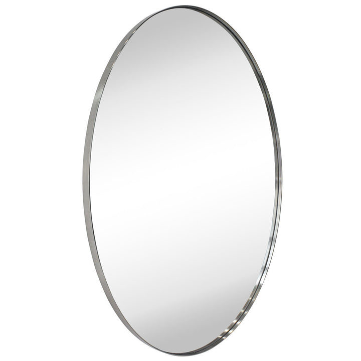 Javell Bathroom Mirror Ebern Designs Size: 36" x 24" Finish: Brushed Nickel