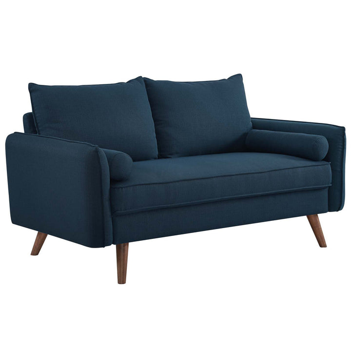 Modway Revive Upholstered Fabric Loveseat Modway Upholstery Color: Azure Polyester