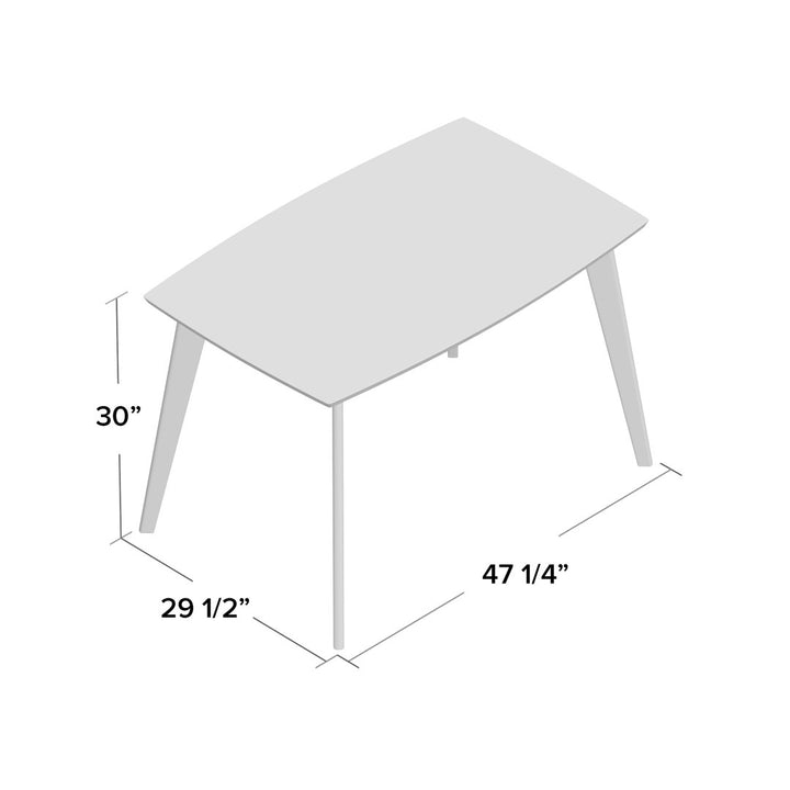 Bartlow 47.25" Rubberwood Solid Wood Dining Table Wade Logan®