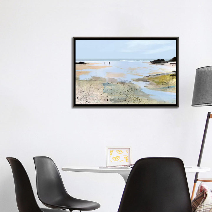 Sea View' Graphic Art Print East Urban Home Size: 32" H x 48" W x 1.5" D Format: Dark Rustic Wood Framed Canvas