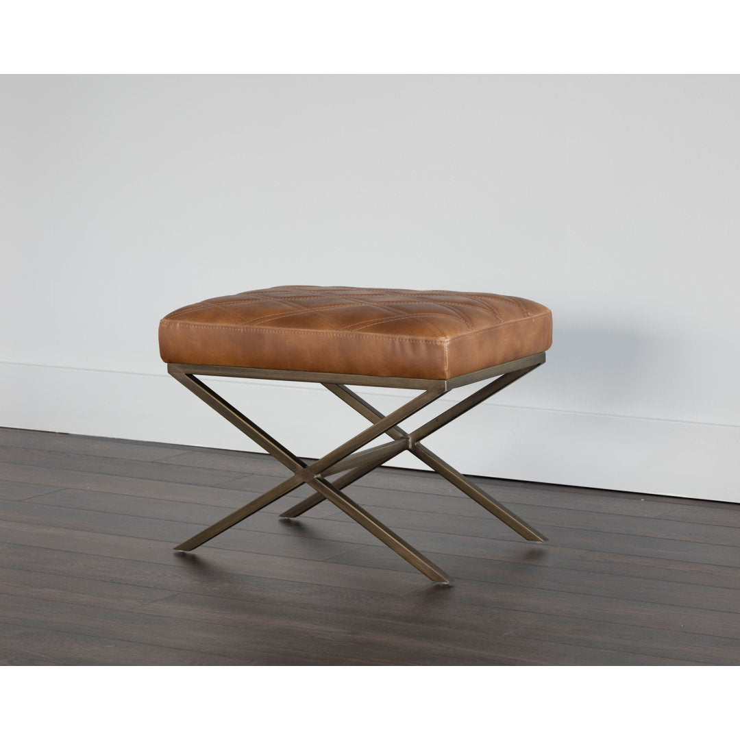 Gagliano Accent Stool Gracie Oaks Upholstery: Tobacco Tan