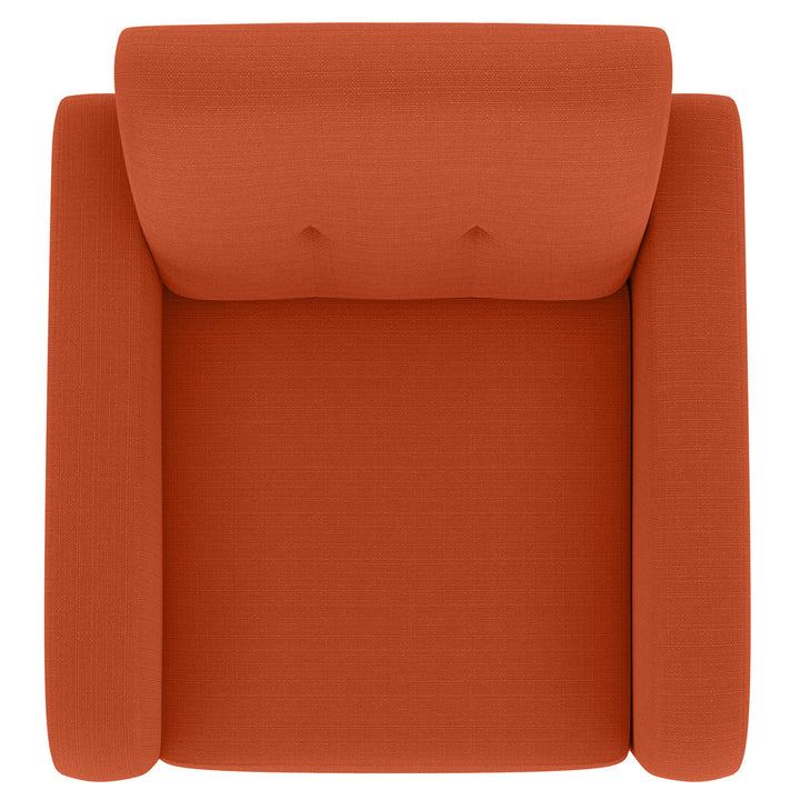 Caleena 29.5" Wide Tufted Armchair Wade Logan® Fabric: Orange Polyester