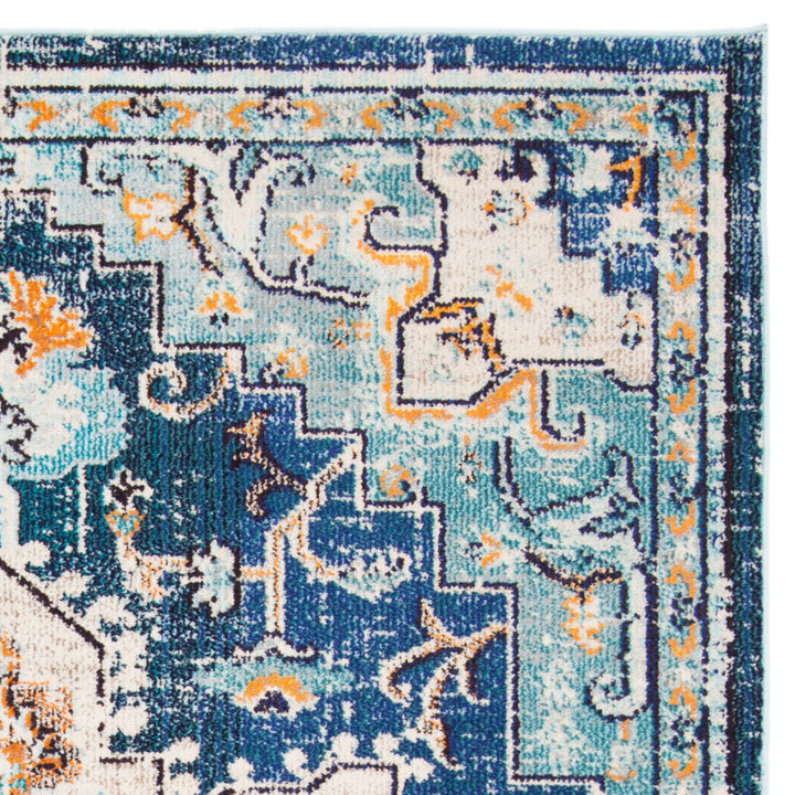 Felty Oriental Blue/Light Blue Area Rug Langley Street® Rug Size: Runner 2'2" x 10'