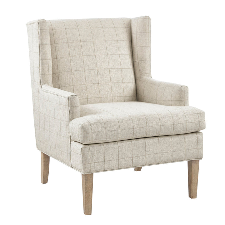 Martha Stewart Decker Windowpane Low Armed Accent Chair Martha Stewart Fabric: Beige Windowpane