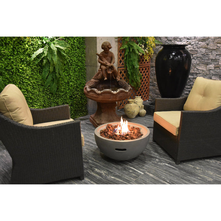 Aswaldi Round Light Grey 27" Fire Bowl Latitude Run® Fuel Type: Natural Gas