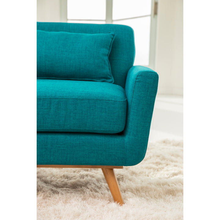 Norton St Philip 34" Wide Tufted Polyester Armchair Mercury Row® Fabric: Teal Blue
