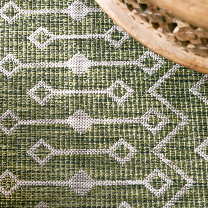 Adley Southwestern Green/Beige Indoor/Outdoor Area Rug Gracie Oaks Rug Size: Rectangle 9'10" x 14'