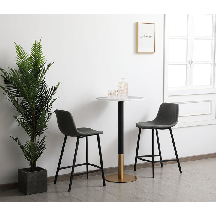 Brock Counter Height Dining Table Etta Avenue™ Top Color: White