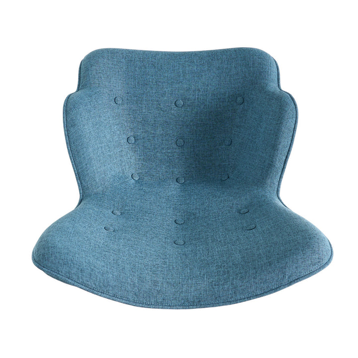 Dayon 68.58Cm Wide Tufted Polyester Lounge Chair and Ottoman George Oliver Fabric: Muted Blue  Polyester Blend