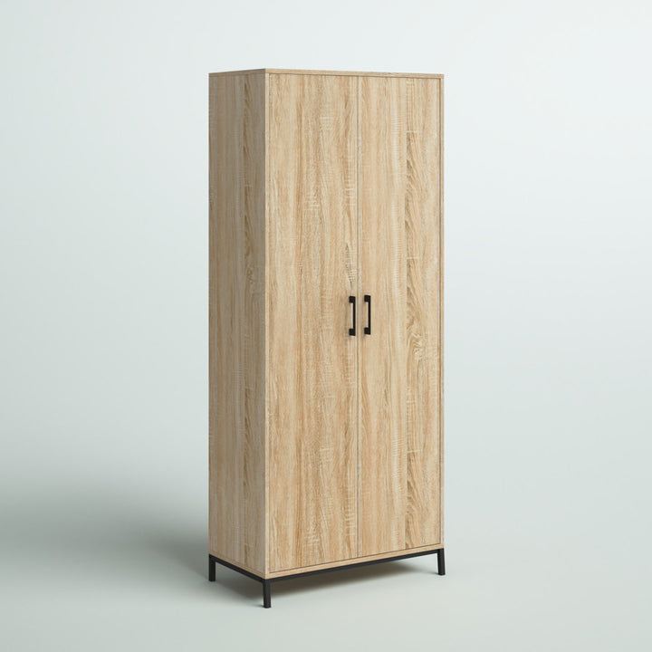 Clower 7 - Shelf Storage Cabinet Zipcode Design™ Finish: Charter Oak™