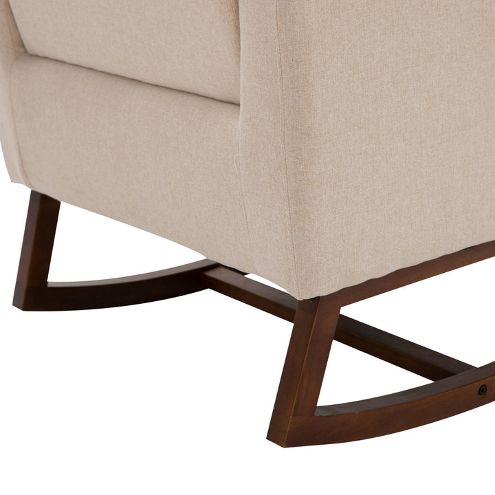 Atze Rocking Chair Latitude Run® Fabric: Cream White