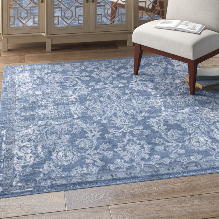 Charters Towers Oriental Blue Area Rug Langley Street® Rug Size: Square 7'10"