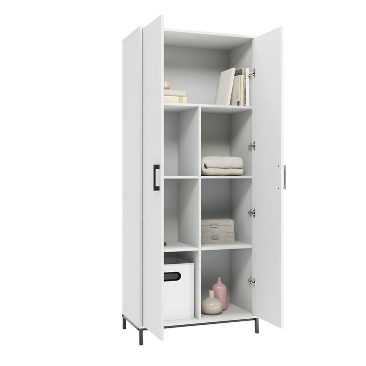 Clower 7 - Shelf Storage Cabinet Zipcode Design™ Finish: White