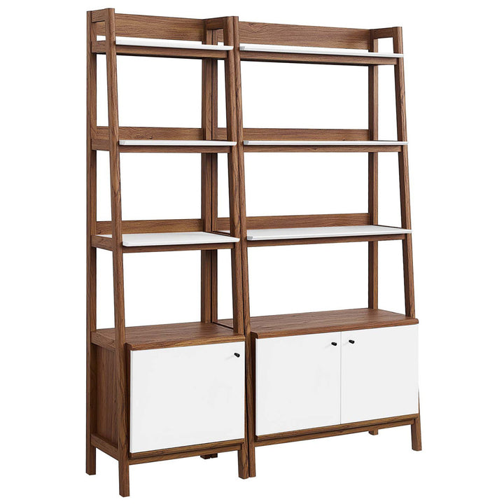 Modway Bixby Wood Bookshelves - Set of 2 Modway Color: Walnut/White