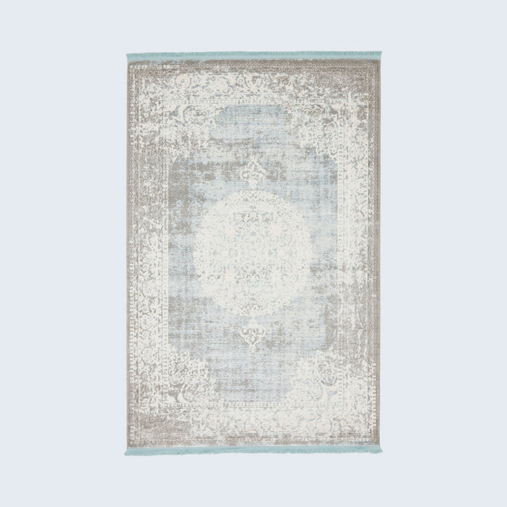 Teadora Gray/Light Blue/Ivory Area Rug Bungalow Rose Rug Size: Rectangle 4'1" x 6'1"