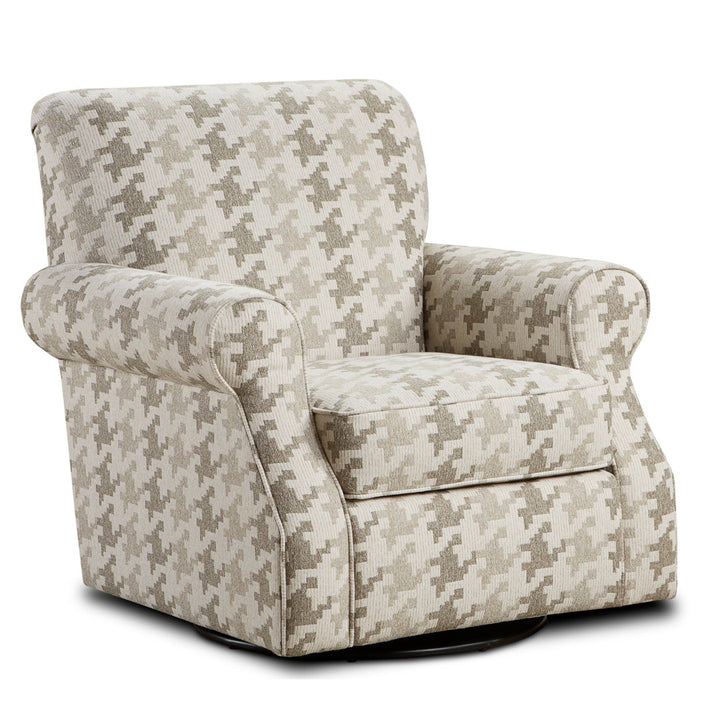 Silverlock Polyester Swivel Armchair Lark Manor™ Body Fabric: Blass Berber Polyester Blend