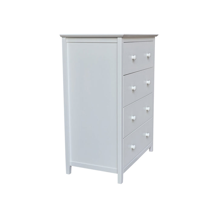 Dufrene Solid Wood 4 Drawer Dresser Highland Dunes Color: White