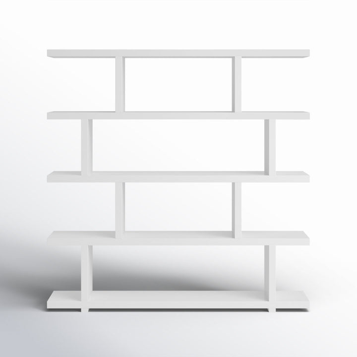 Annora 63" H x 63" W Geometric Bookcase AllModern Color: White