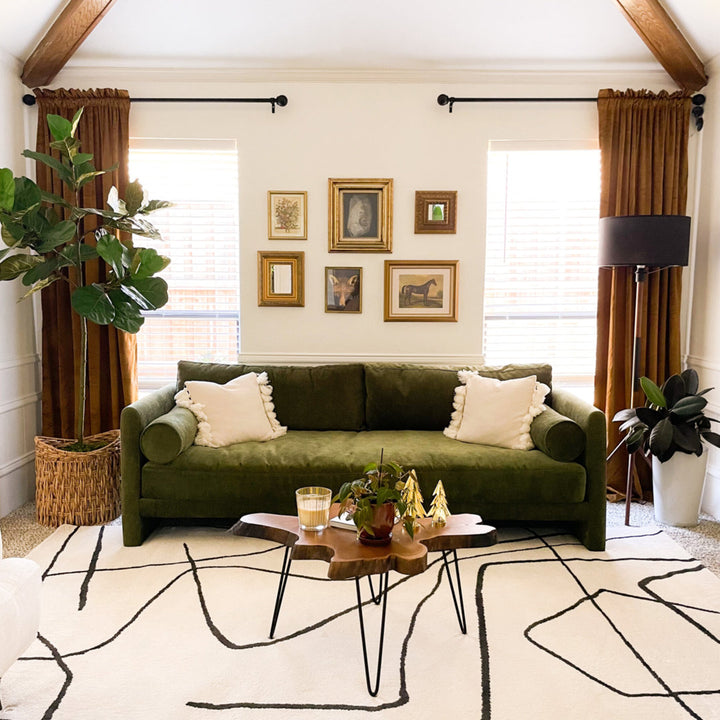 Goodrow Abstract Charcoal/White Area Rug Mercury Row® Rug Size: Rectangle 6'7" x 9'