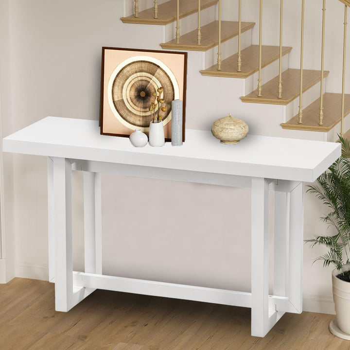 Thedrick 59" Extra Long Entryway Table Console Table 17 Stories Color: White