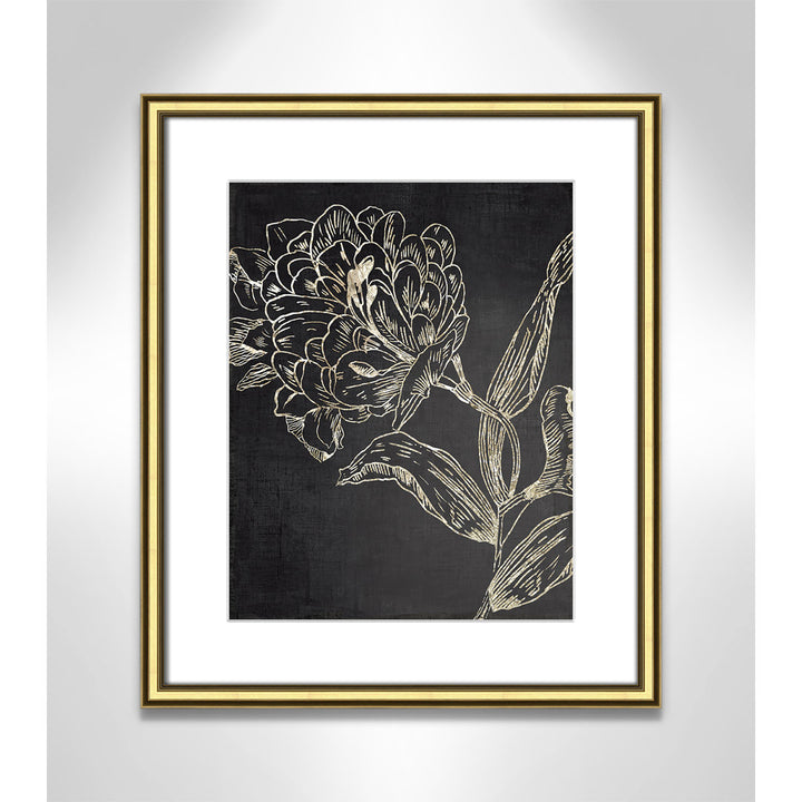 Golden Flower Folklore II by Asia Jensen - Picture Frame Graphic Art Joss & Main Size: 20.25" H x 17.25" W  Format: Gold Framed