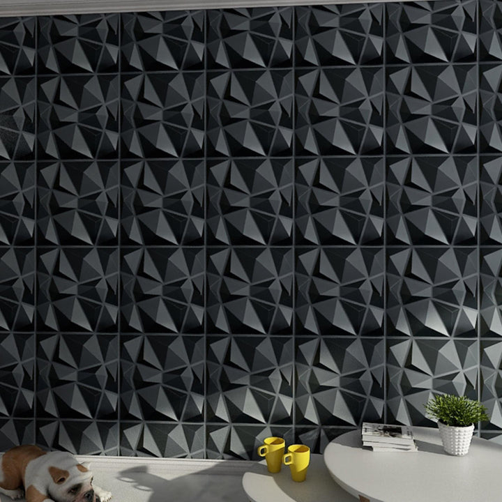 Wiegers 3D PVC Wall Panel Orren Ellis Color: Black