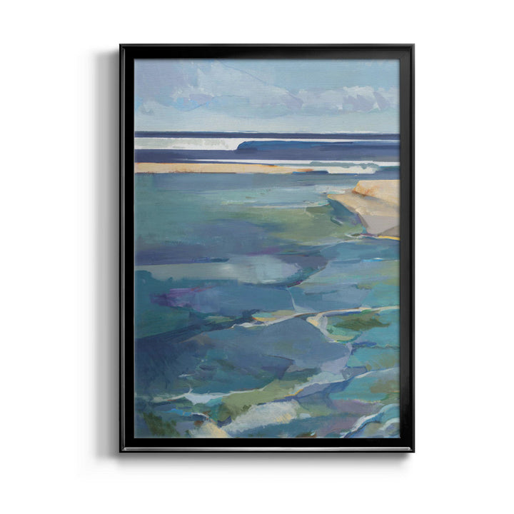 Breakwater - Picture Frame Print on Canvas Sand & Stable™ Size: 22.5" H x 30.5" W x 1.5" D Format: Black Framed Canvas