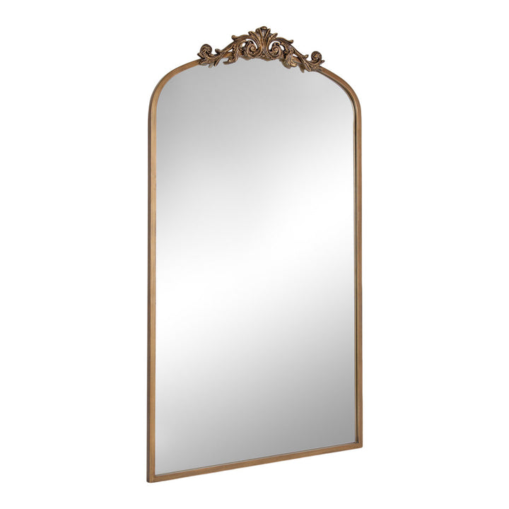 Anglo Arendahl Traditional Accent Mirror Fleur De Lis Living Size: 42" x 23.5" Finish: Gold