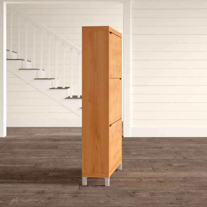 Cade 18 Pair Shoe Storage Cabinet Rebrilliant Finish: Maple Brown