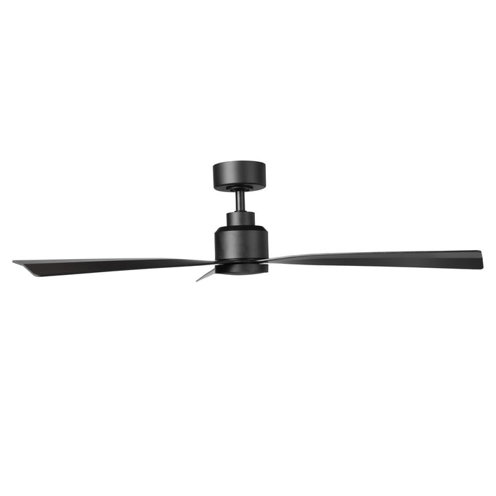 52" Smart Home Compatible 3 Blade Smart Ceiling Fan with Remote WAC Limited Fans Finish: Matte Black, Accessories: Without Light Kit