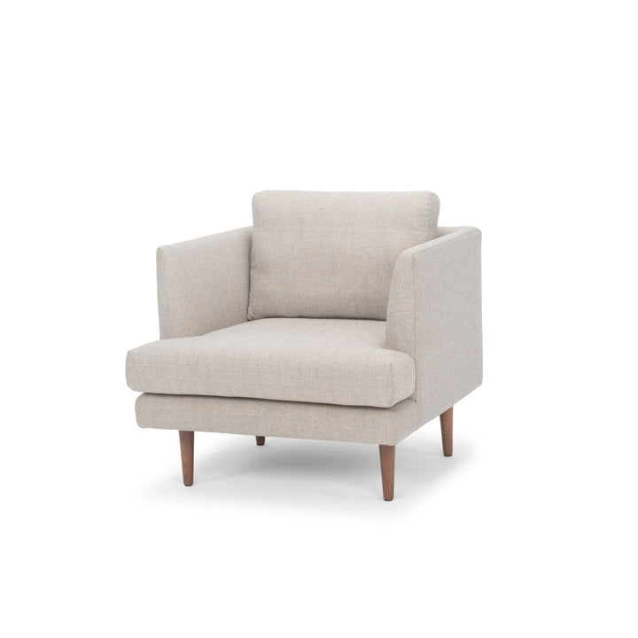 Miller Upholstered Armchair AllModern Fabric: Venga Light Grey Performance Cross Weave