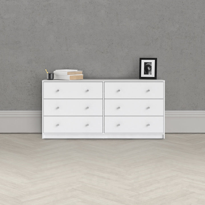Guilford 6 Drawer 56.34" W Double Dresser Wade Logan® Color: White
