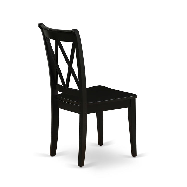 Letitia Solid Wood Double X-Back Side Chair (Set of 2) Lark Manor™ Color: Black