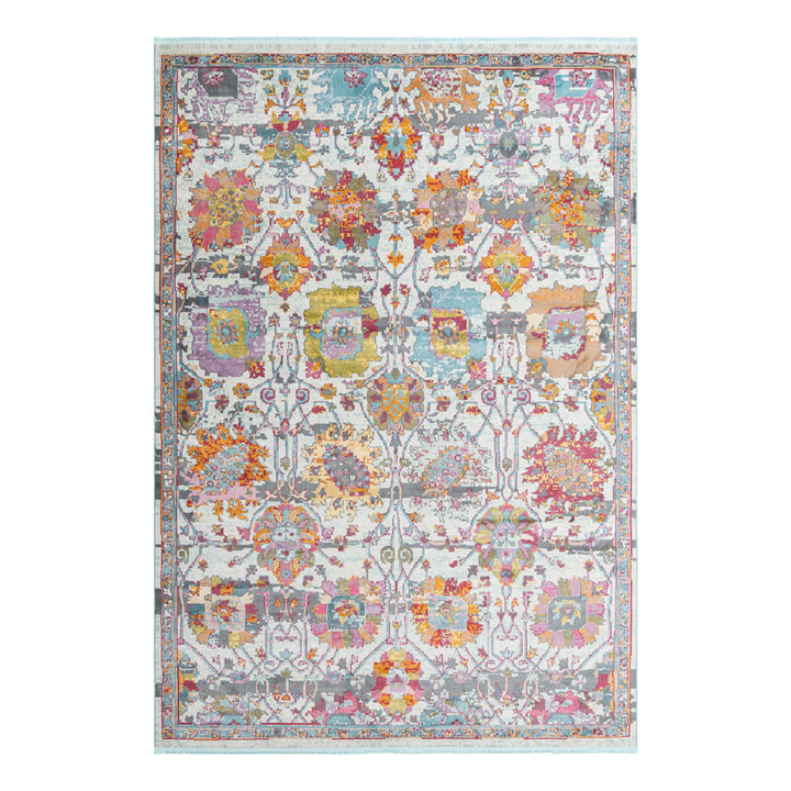 Haefner  Floral Orange/Gray/Blue Area Rug Langley Street® Rug Size: Rectangle 10' x 14'